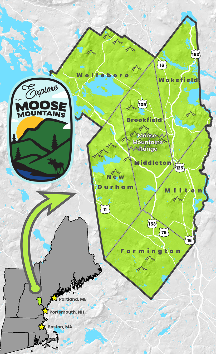 Explore Moose Mountains Regional map with logo